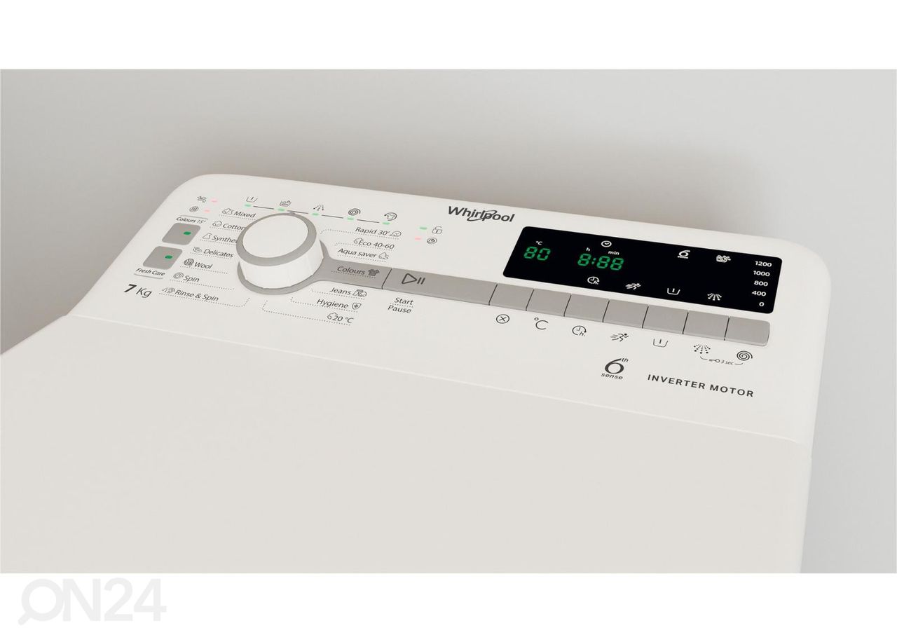 Pealtlaetav pesumasin Whirlpool TDLR7231BSEU suurendatud