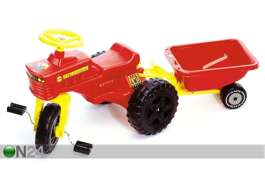 Pedaalidega traktor suurendatud