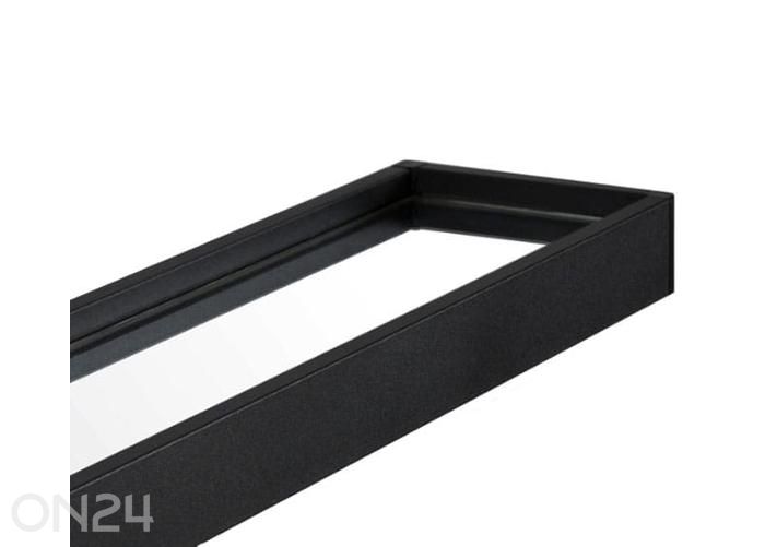 Peegel riiuliga 80 cm, must suurendatud