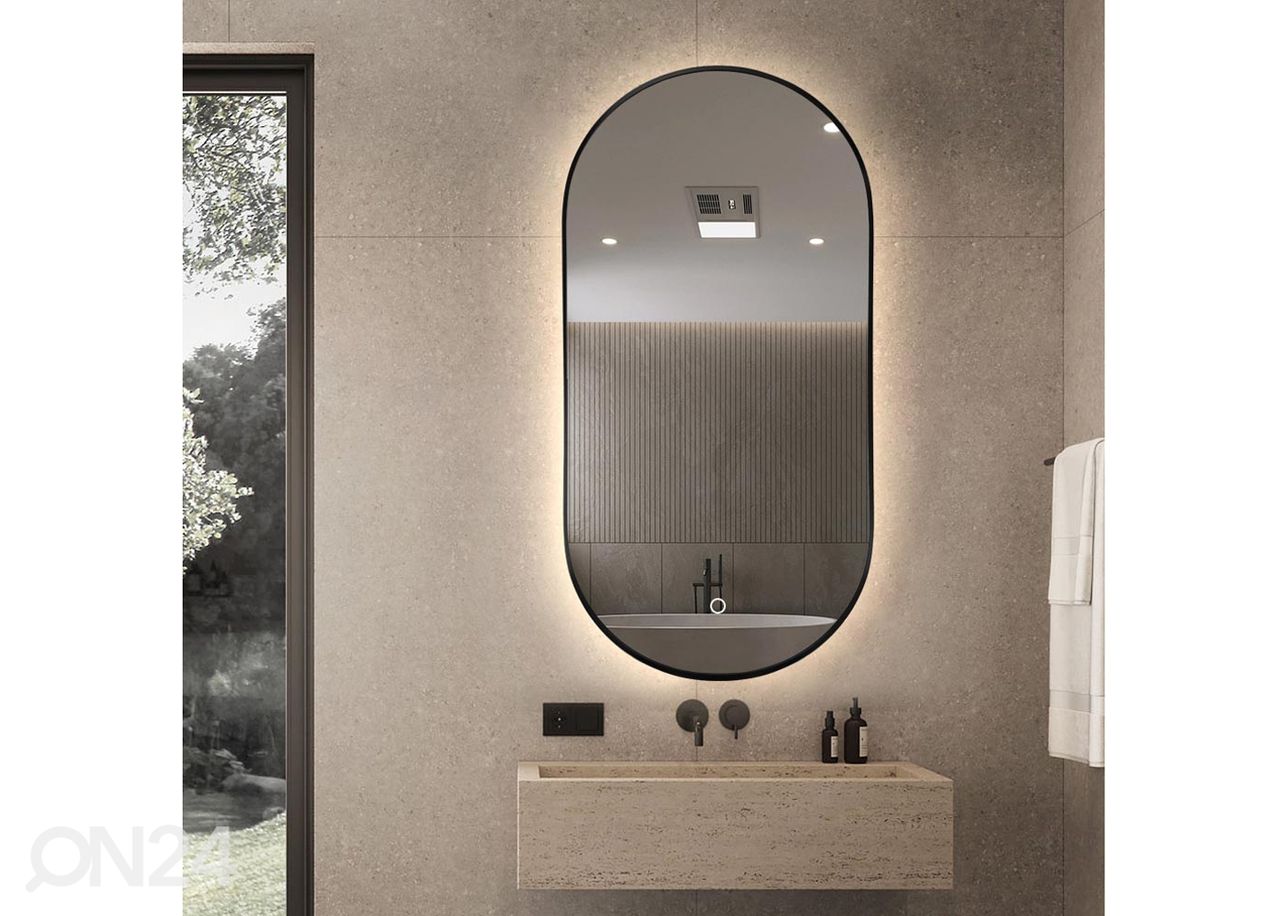 Peegel valgustusega 50x100 cm suurendatud