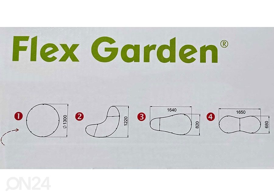 Peenrakast Flex Garden 130x42 cm suurendatud