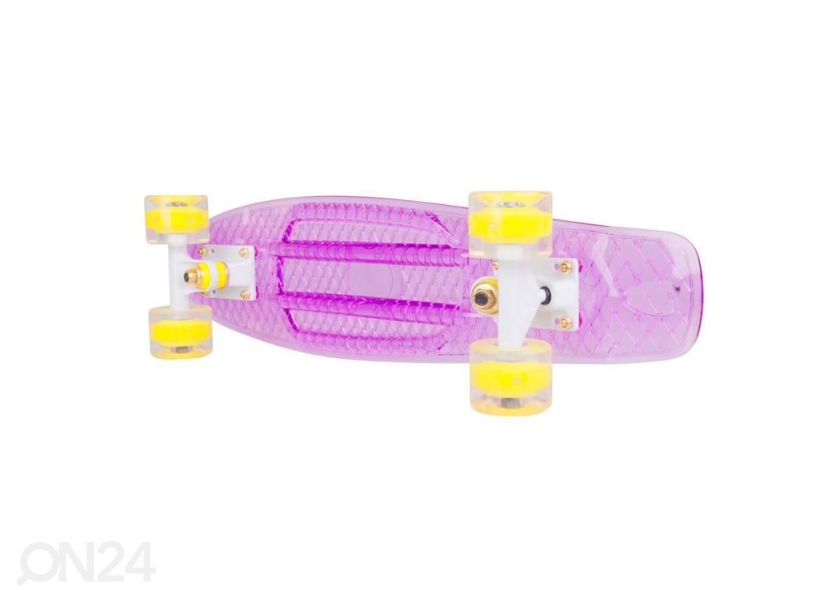 Penny Board vilkuvate ratastega WORKER Transpy 300 22" suurendatud