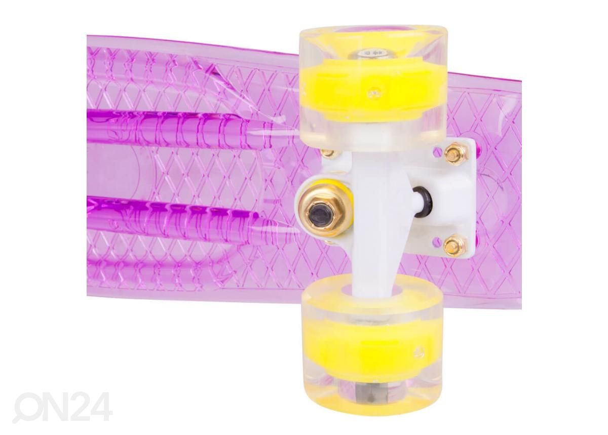 Penny Board vilkuvate ratastega WORKER Transpy 300 22" suurendatud