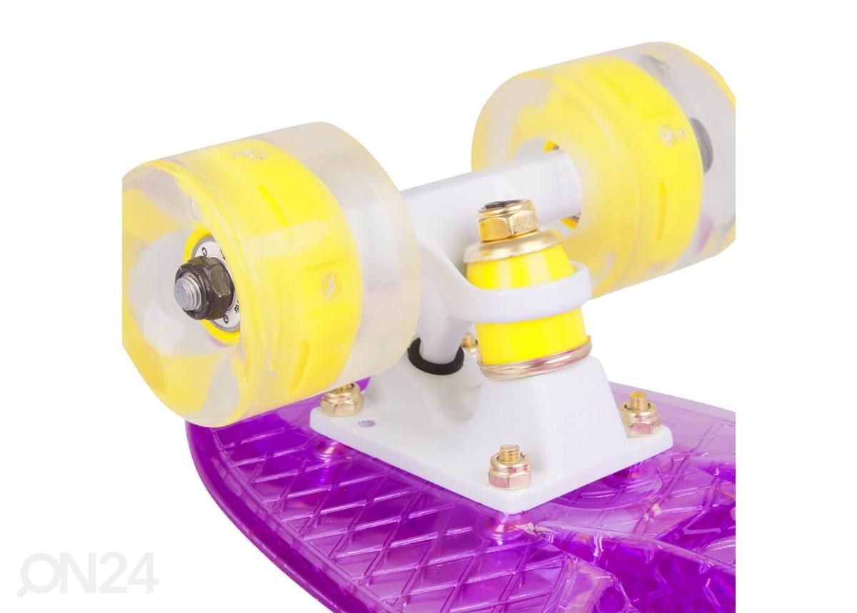 Penny Board vilkuvate ratastega WORKER Transpy 300 22" suurendatud