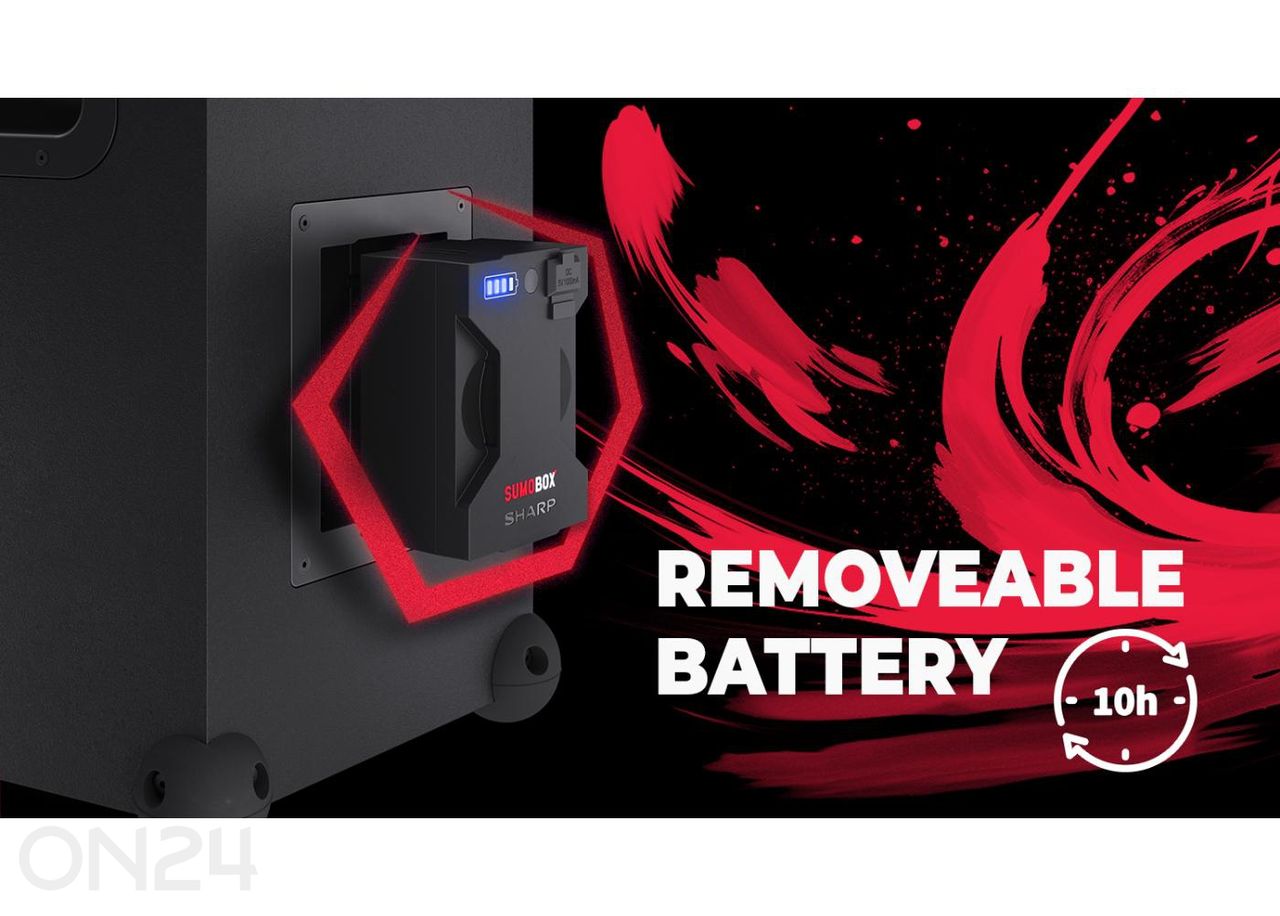 Peokõlar Sharp SUMOBOX, 120W RMS, must suurendatud