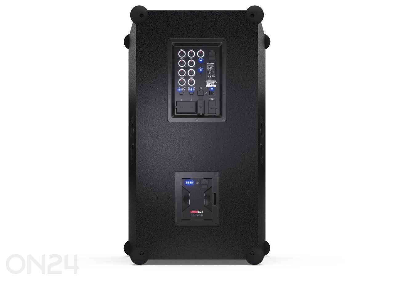 Peokõlar Sharp SUMOBOX Pro, 200W RMS, IPX4, must suurendatud
