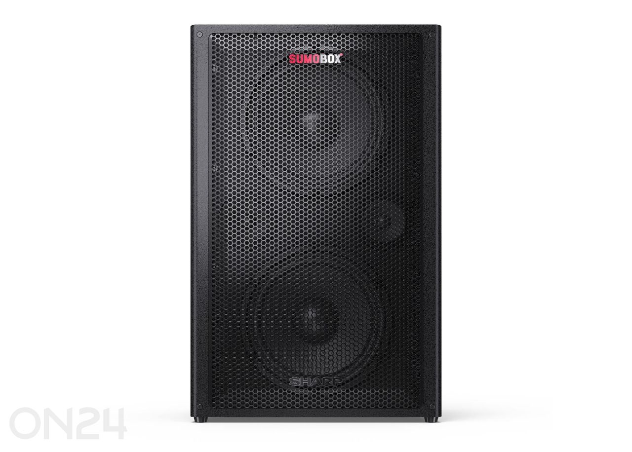 Peokõlar Sharp SUMOBOX Pro, 200W RMS, IPX4, must suurendatud