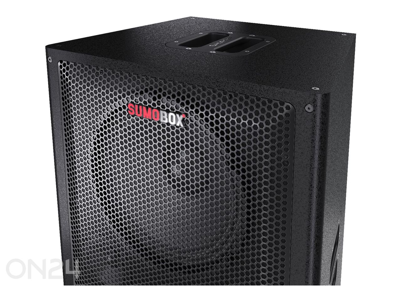 Peokõlar Sharp SUMOBOX Pro, 200W RMS, IPX4, must suurendatud