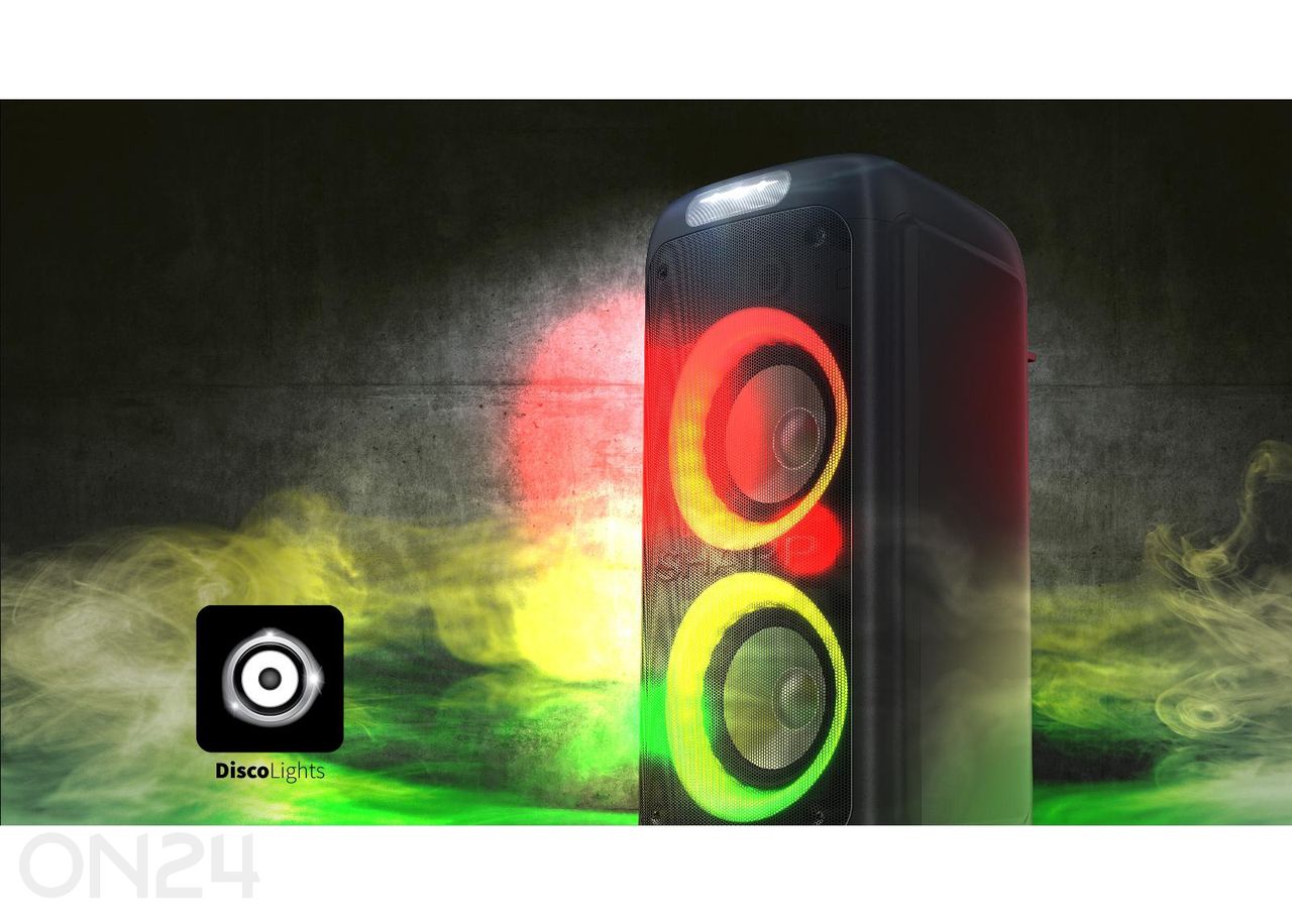 Peokõlar Sharp XParty Street Beat, Bluetooth, IPX4, must suurendatud