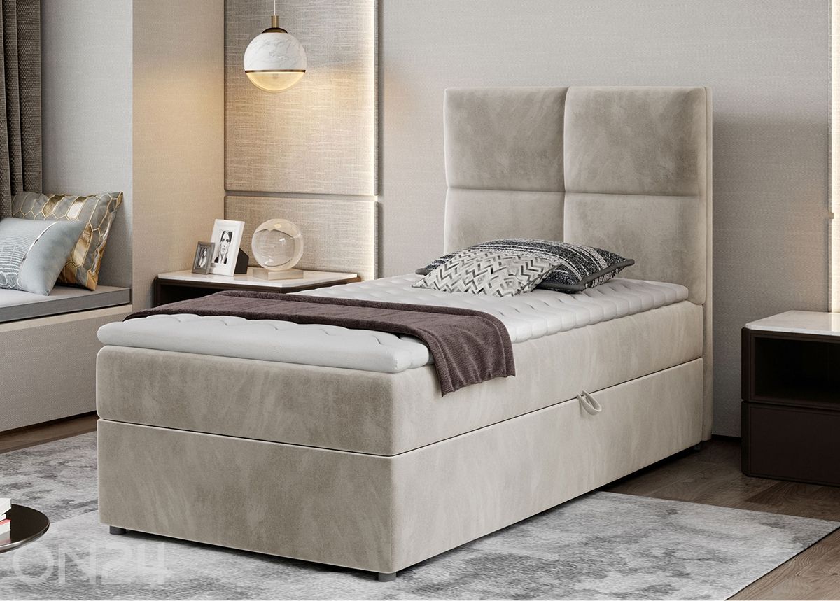 Pesukastiga kontinentaalvoodi 90x200 cm suurendatud