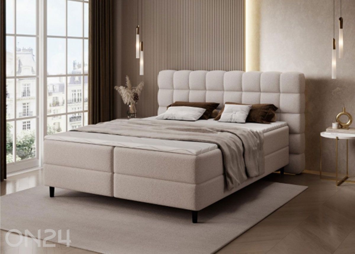 Pesukastiga kontinentaalvoodi Camma 140x200 cm suurendatud