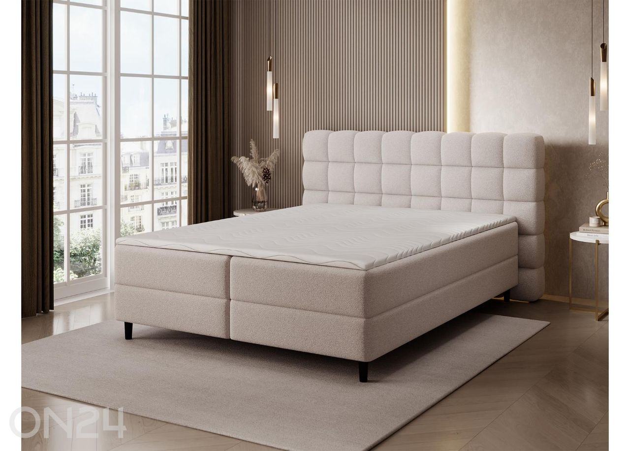 Pesukastiga kontinentaalvoodi Camma 140x200 cm suurendatud