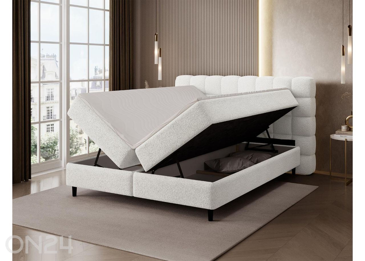 Pesukastiga kontinentaalvoodi Camma 140x200 cm suurendatud