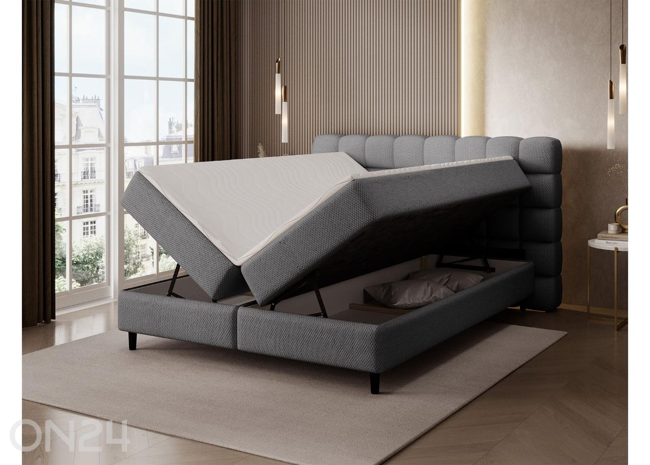 Pesukastiga kontinentaalvoodi Camma 160x200 cm suurendatud