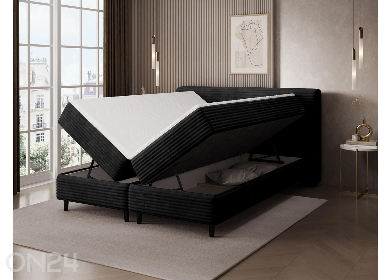 Pesukastiga kontinentaalvoodi Cortiko 140x200 cm suurendatud