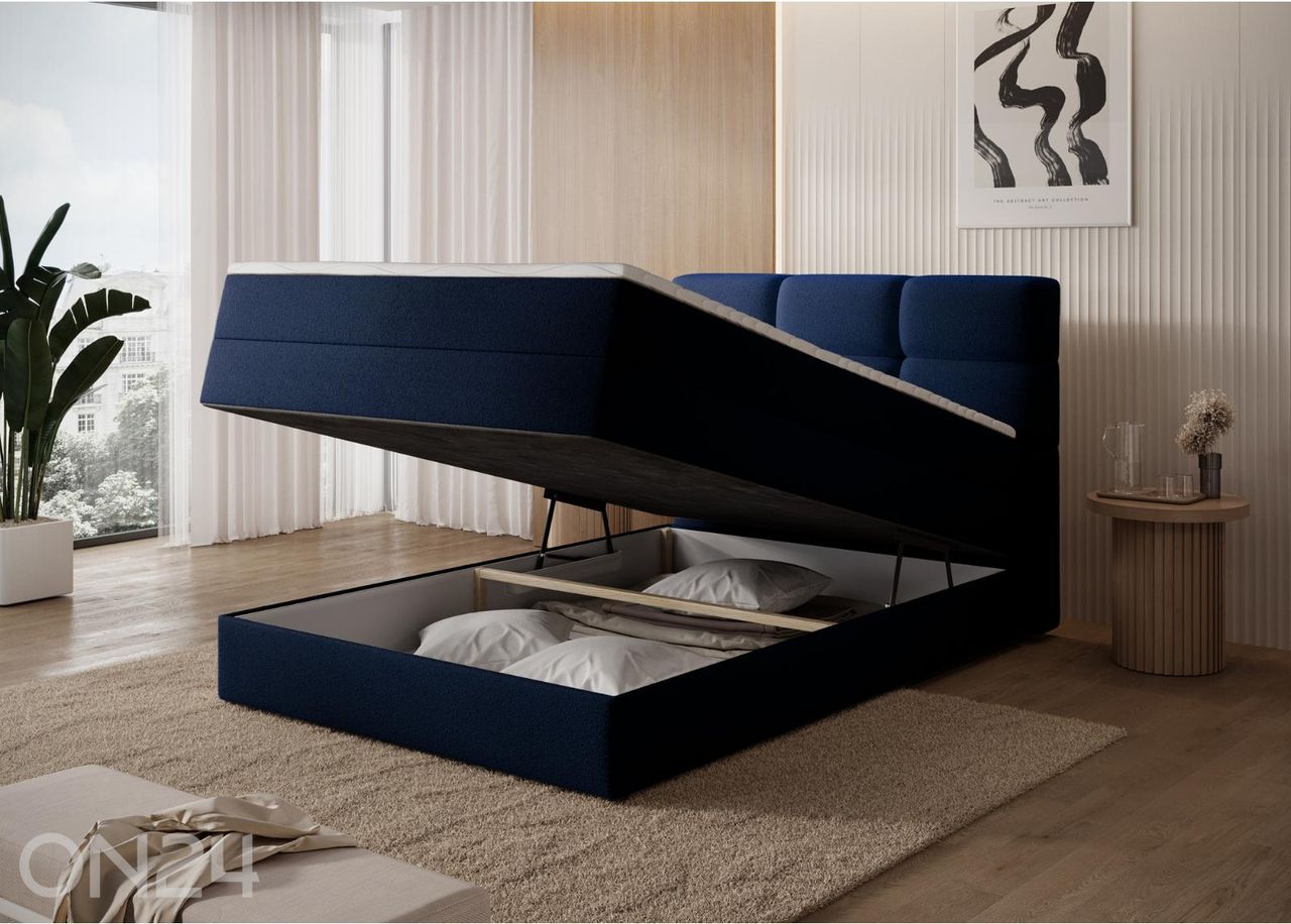 Pesukastiga kontinentaalvoodi Kasped 120x200 cm suurendatud