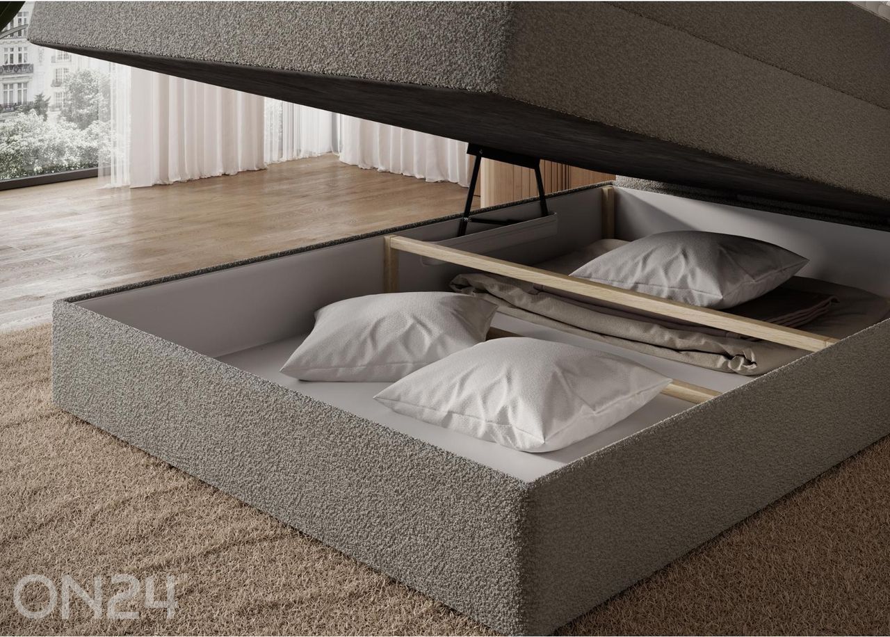 Pesukastiga kontinentaalvoodi Kasped 140x200 cm suurendatud