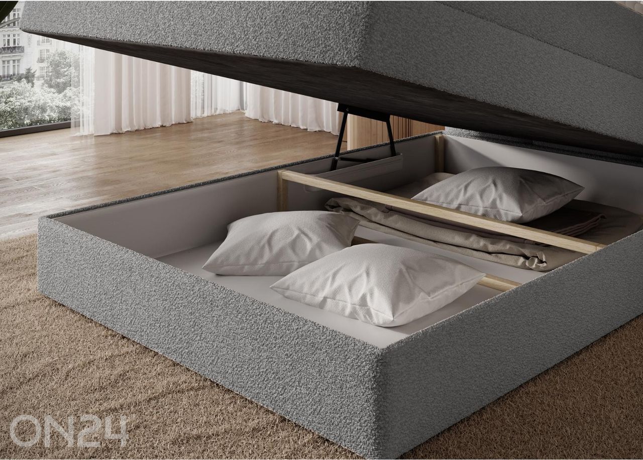 Pesukastiga kontinentaalvoodi Kasped 140x200 cm suurendatud