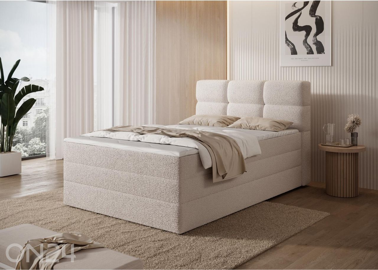 Pesukastiga kontinentaalvoodi Kasped 140x200 cm suurendatud