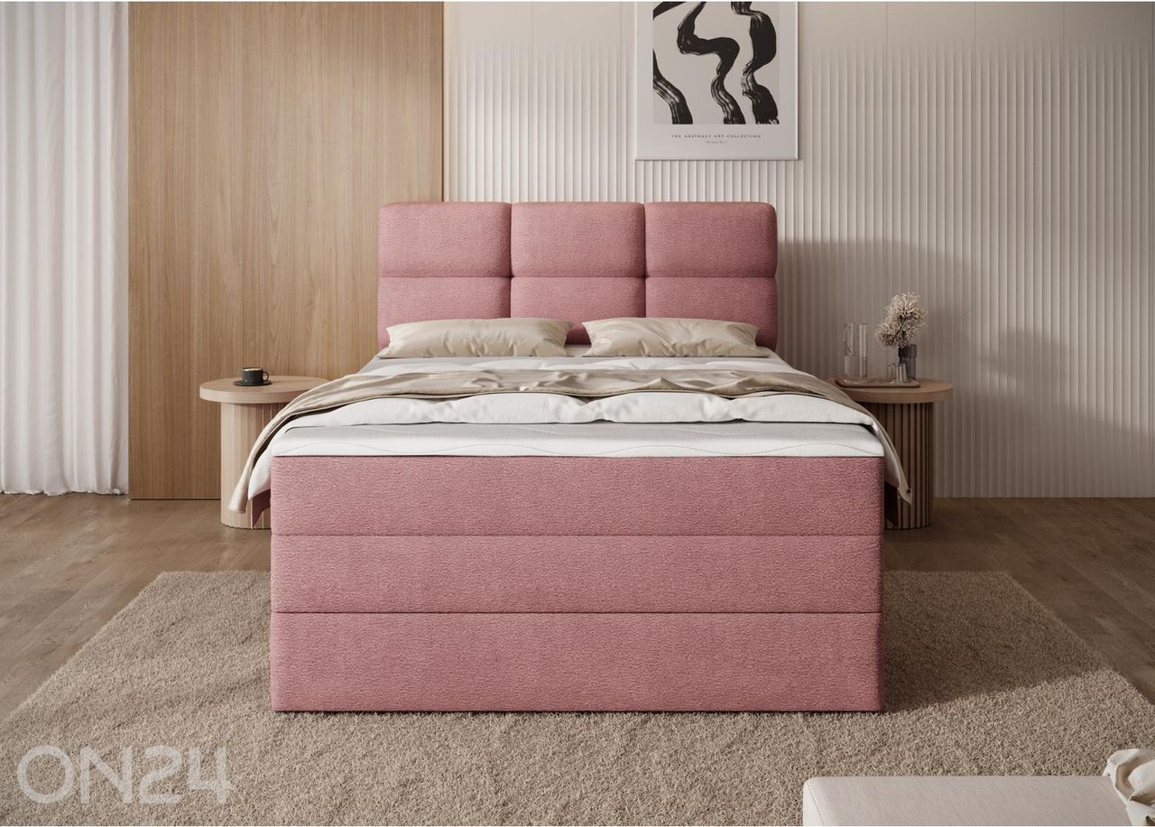 Pesukastiga kontinentaalvoodi Kasped 140x200 cm suurendatud