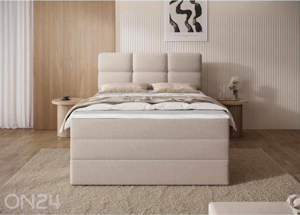 Pesukastiga kontinentaalvoodi Kasped 140x200 cm suurendatud