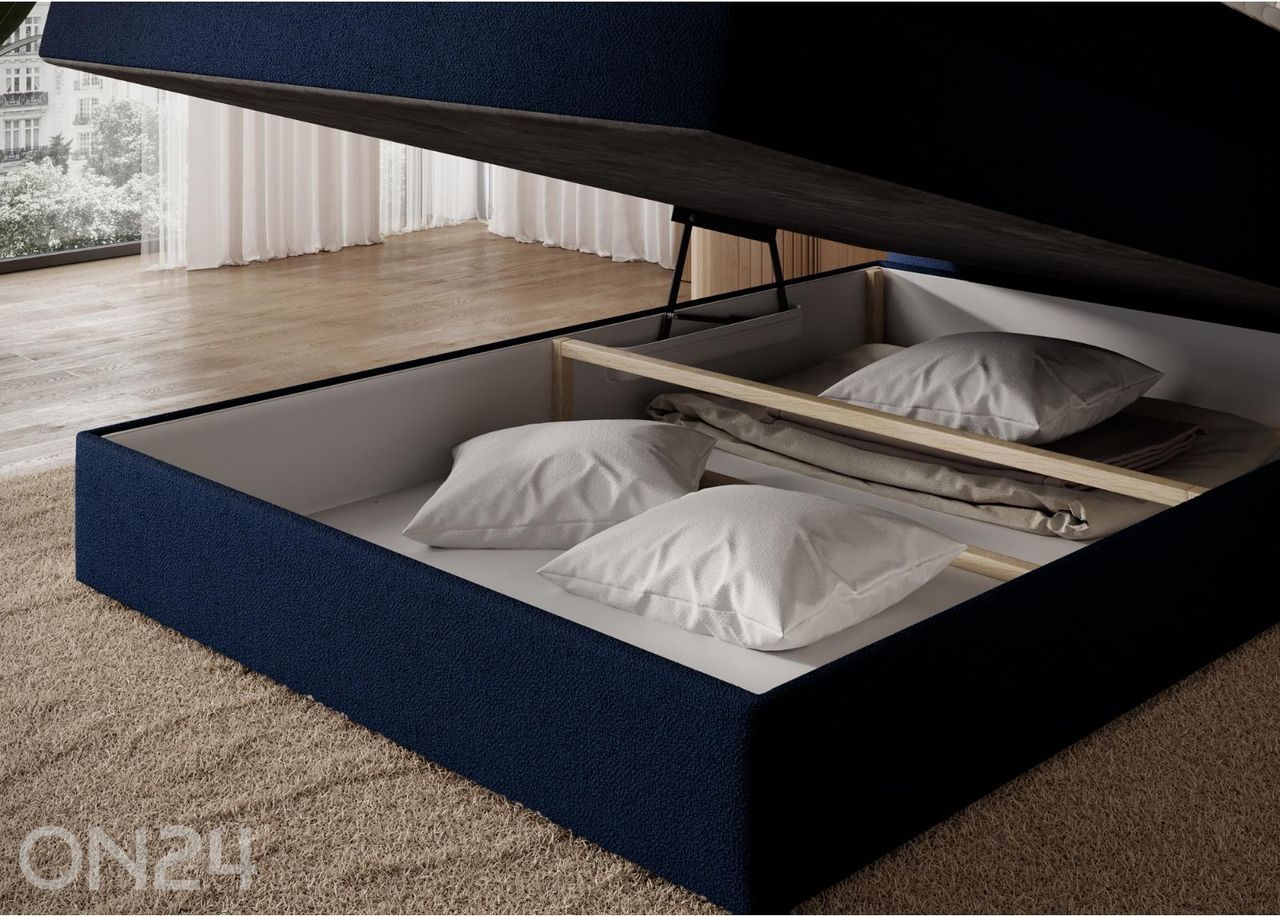 Pesukastiga kontinentaalvoodi Kasped 140x200 cm suurendatud