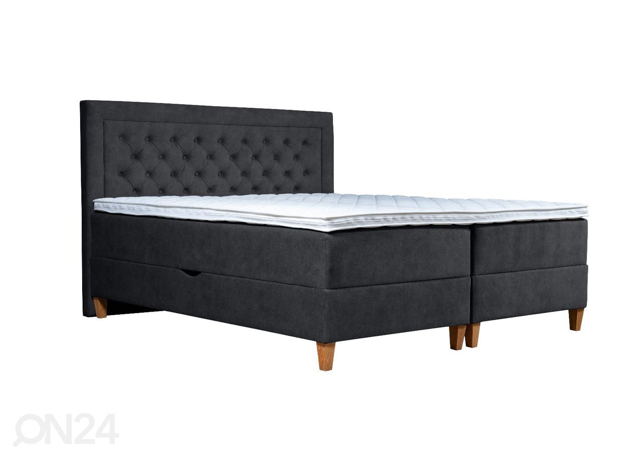Pesukastiga kontinentaalvoodi Marleen 200x210cm suurendatud