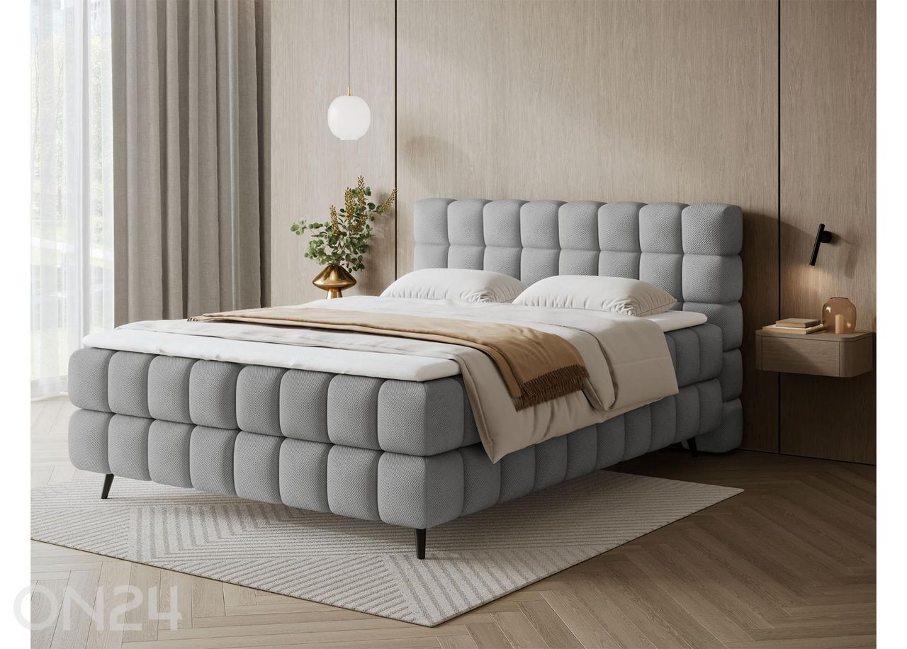 Pesukastiga kontinentaalvoodi Sabeno 140x200 cm suurendatud