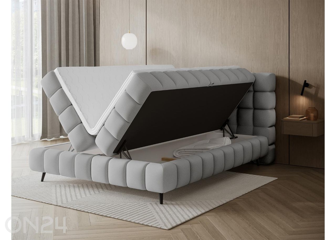 Pesukastiga kontinentaalvoodi Sabeno 140x200 cm suurendatud