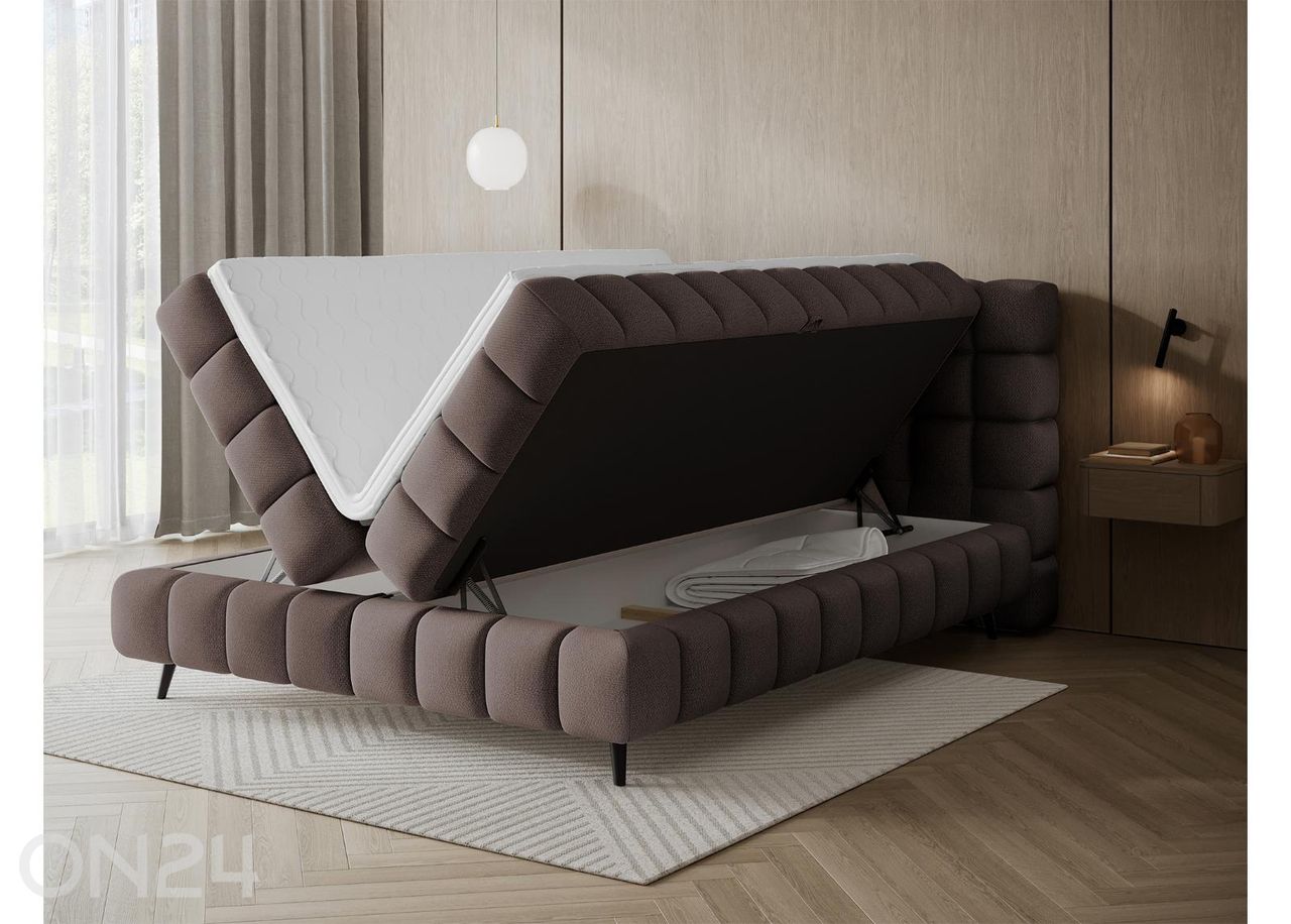 Pesukastiga kontinentaalvoodi Sabeno 140x200 cm suurendatud