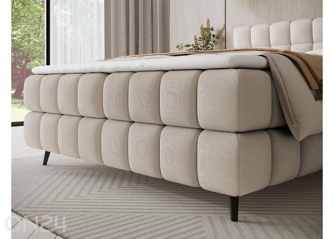 Pesukastiga kontinentaalvoodi Sabeno 160x200 cm suurendatud