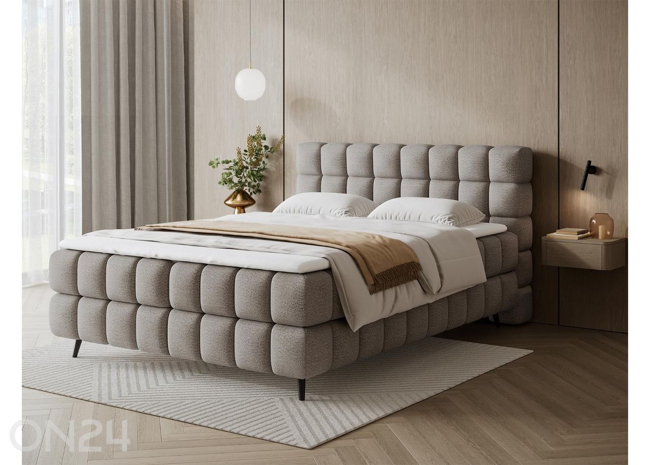 Pesukastiga kontinentaalvoodi Sabeno 160x200 cm suurendatud