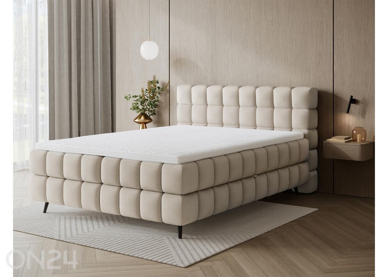 Pesukastiga kontinentaalvoodi Sabeno 180x200 cm suurendatud