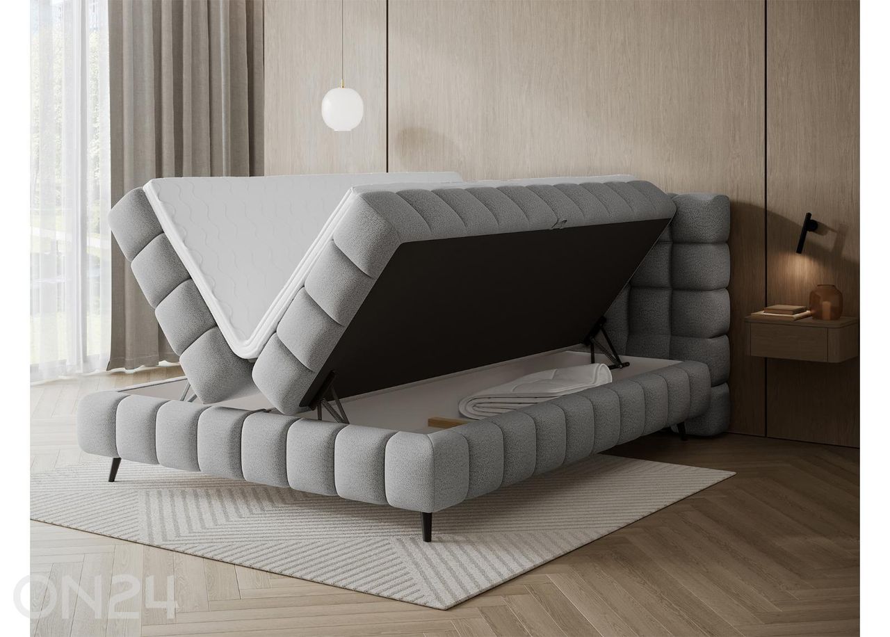 Pesukastiga kontinentaalvoodi Sabeno 180x200 cm suurendatud