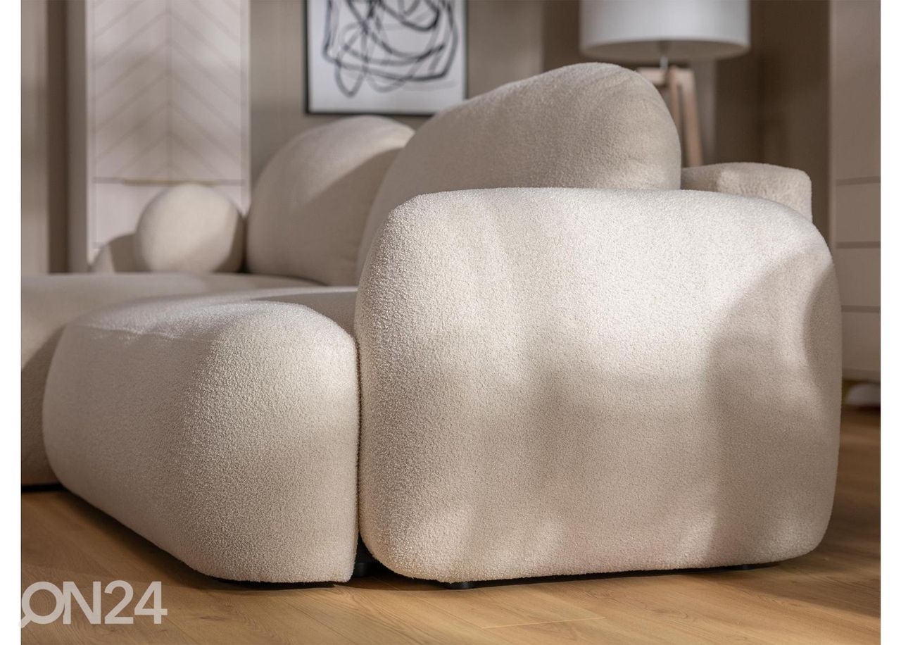 Pesukastiga nurgadiivanvoodi suurendatud