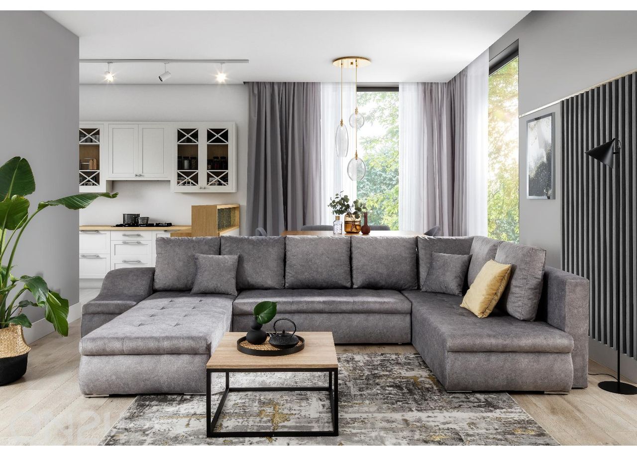 Pesukastiga nurgadiivanvoodi Giovanni suurendatud