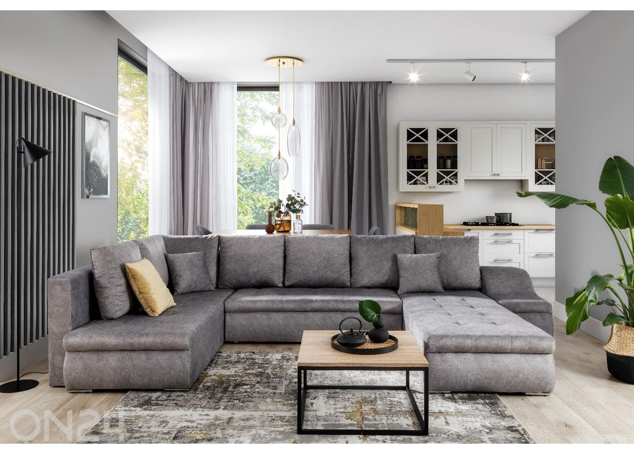 Pesukastiga nurgadiivanvoodi Giovanni suurendatud