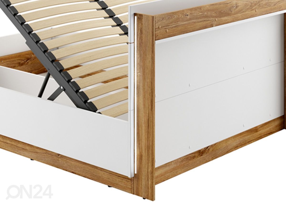 Pesukastiga voodi 160x200 cm + valgustus suurendatud