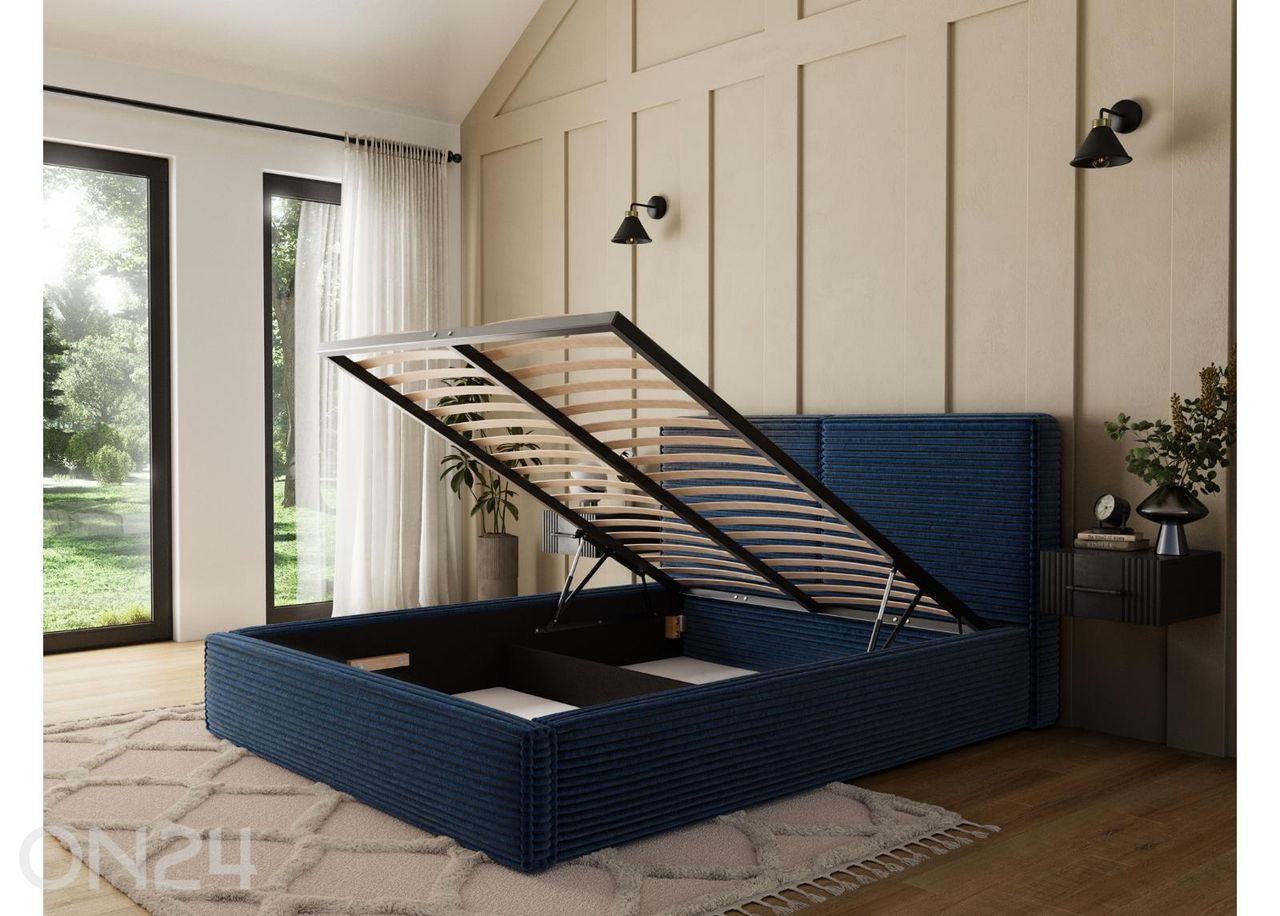 Pesukastiga voodi Pesillo 140x200 cm suurendatud