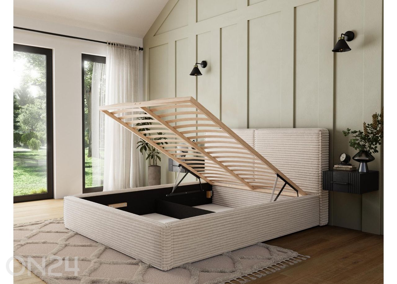 Pesukastiga voodi Pesillo 140x200 cm suurendatud