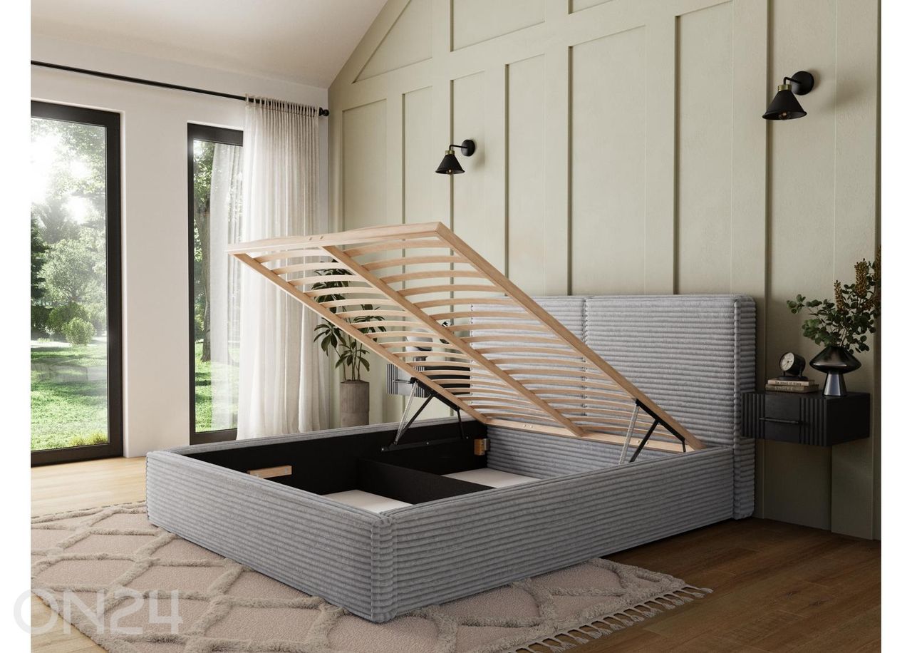 Pesukastiga voodi Pesillo 140x200 cm suurendatud