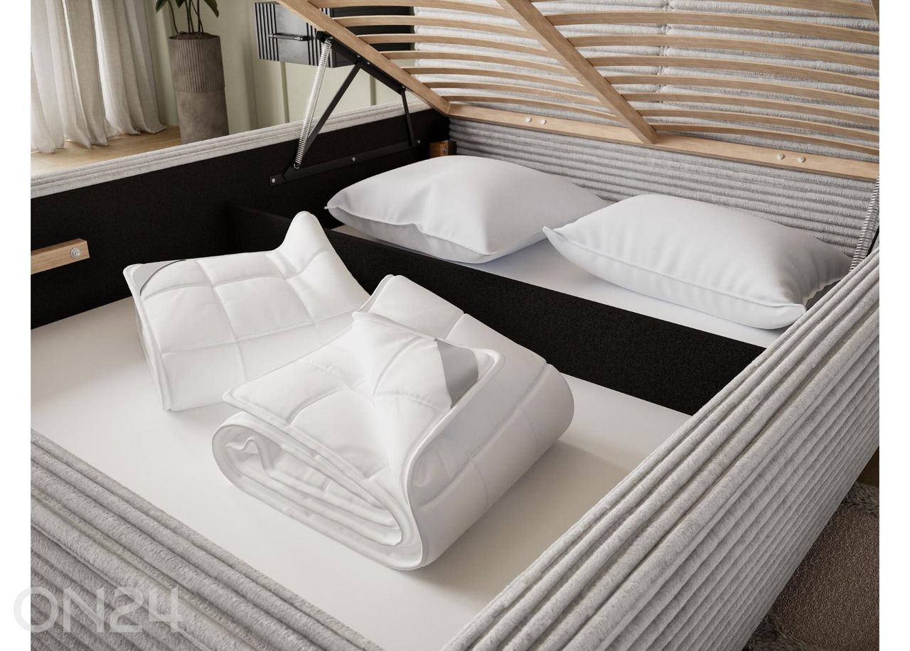 Pesukastiga voodi Pesillo 160x200 cm suurendatud