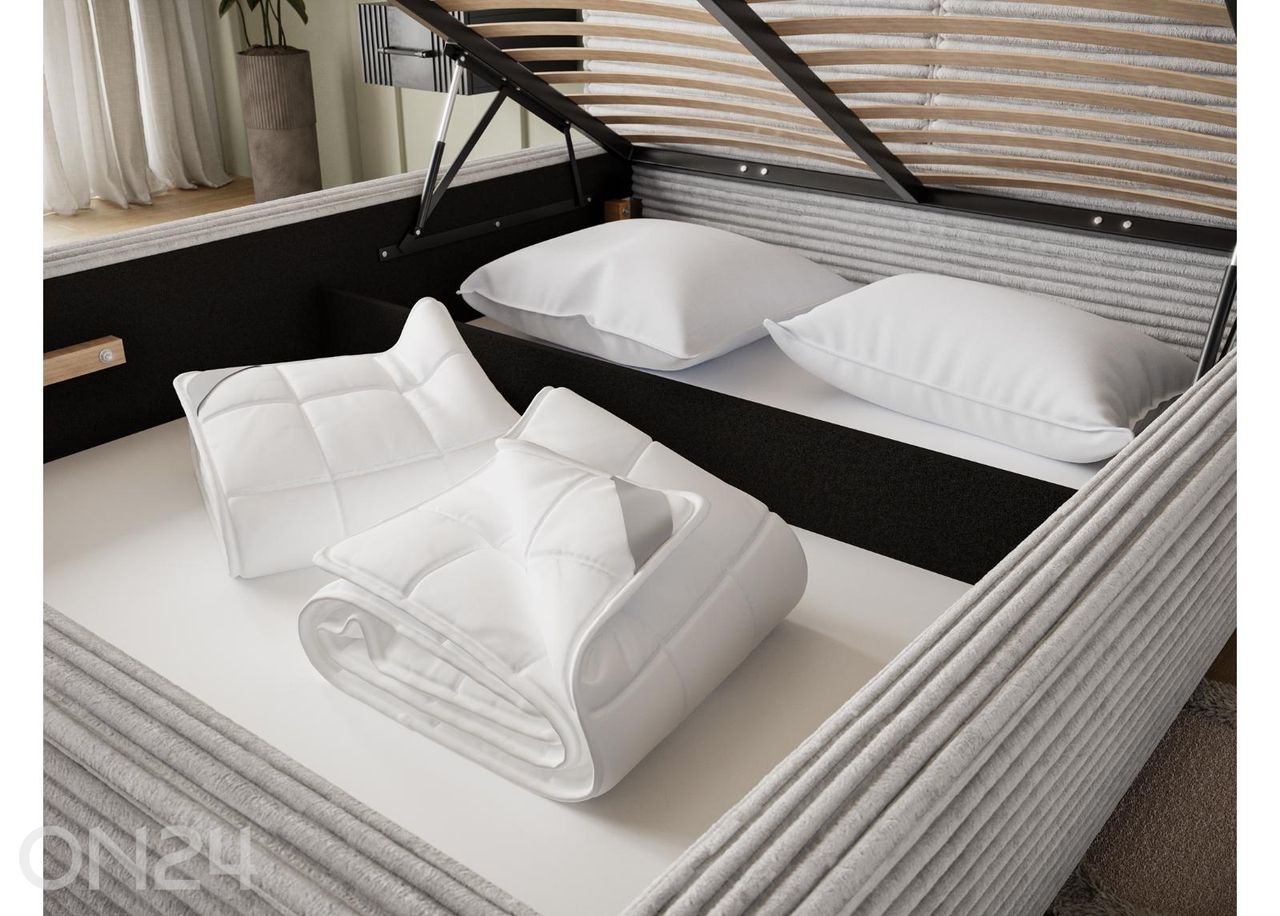 Pesukastiga voodi Pesillo 160x200 cm suurendatud