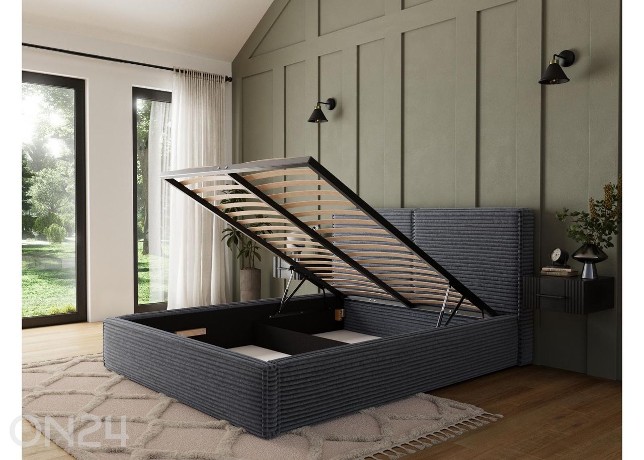 Pesukastiga voodi Pesillo 160x200 cm suurendatud