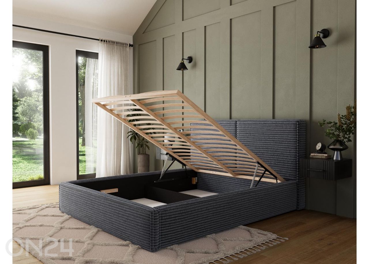 Pesukastiga voodi Pesillo 180x200 cm suurendatud