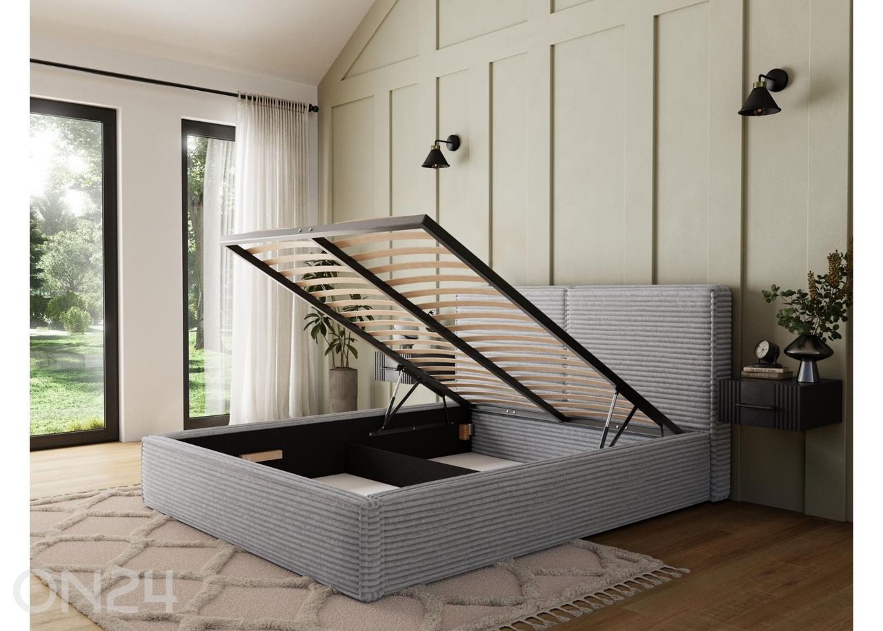 Pesukastiga voodi Pesillo 180x200 cm suurendatud