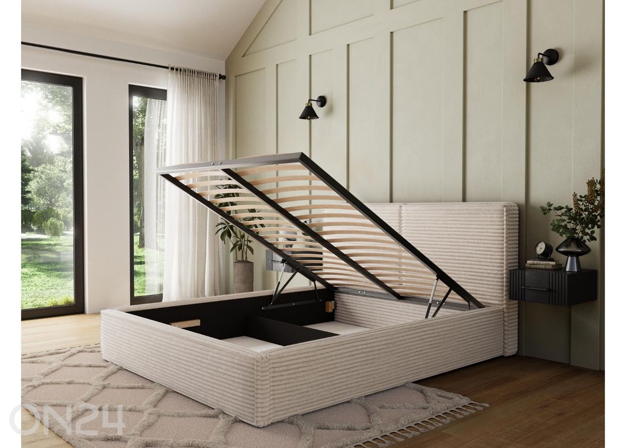 Pesukastiga voodi Pesillo 180x200 cm suurendatud