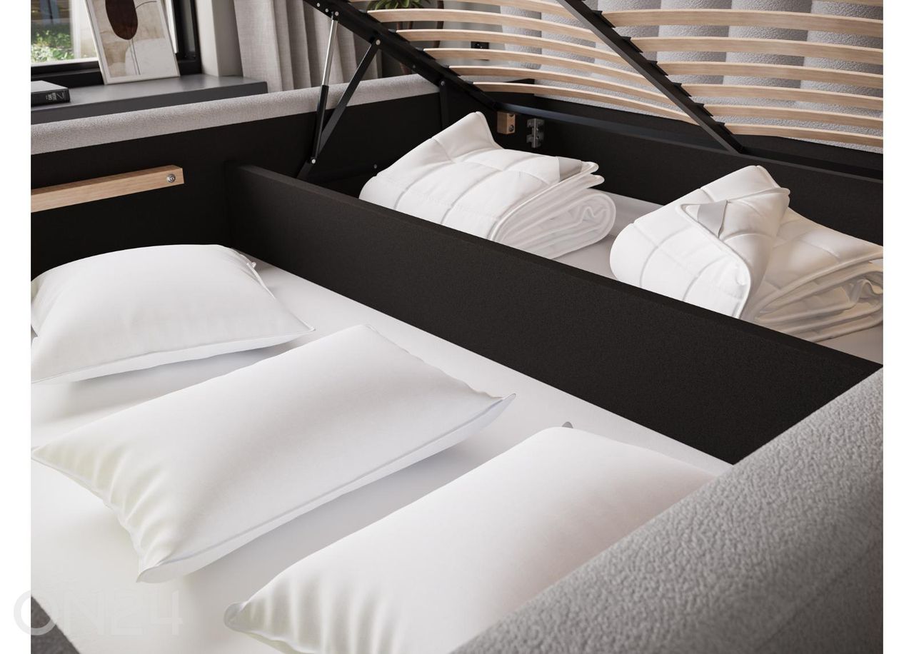 Pesukastiga voodi Tapedo 140x200 cm suurendatud