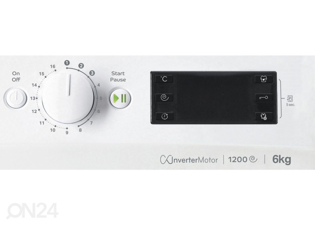 Pesumasin Indesit MTWSE61294WKEE suurendatud