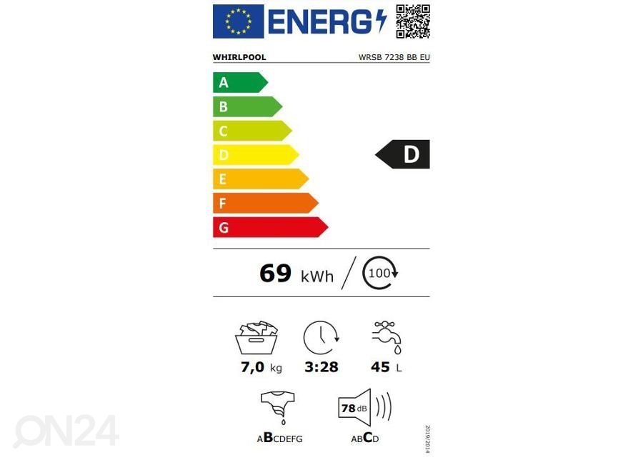 Pesumasin Whirlpool WRSB7238BBEU suurendatud